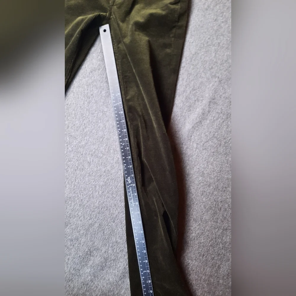 NWT! Polo Ralph Lauren Pants Womans 24 Green Corduroy Straight Preppy Classic - Picture 7 of 16